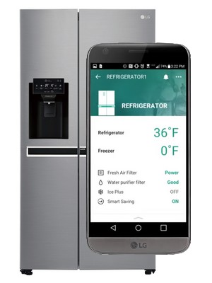Americká smart chladnička LG s ovládaním cez smartfón